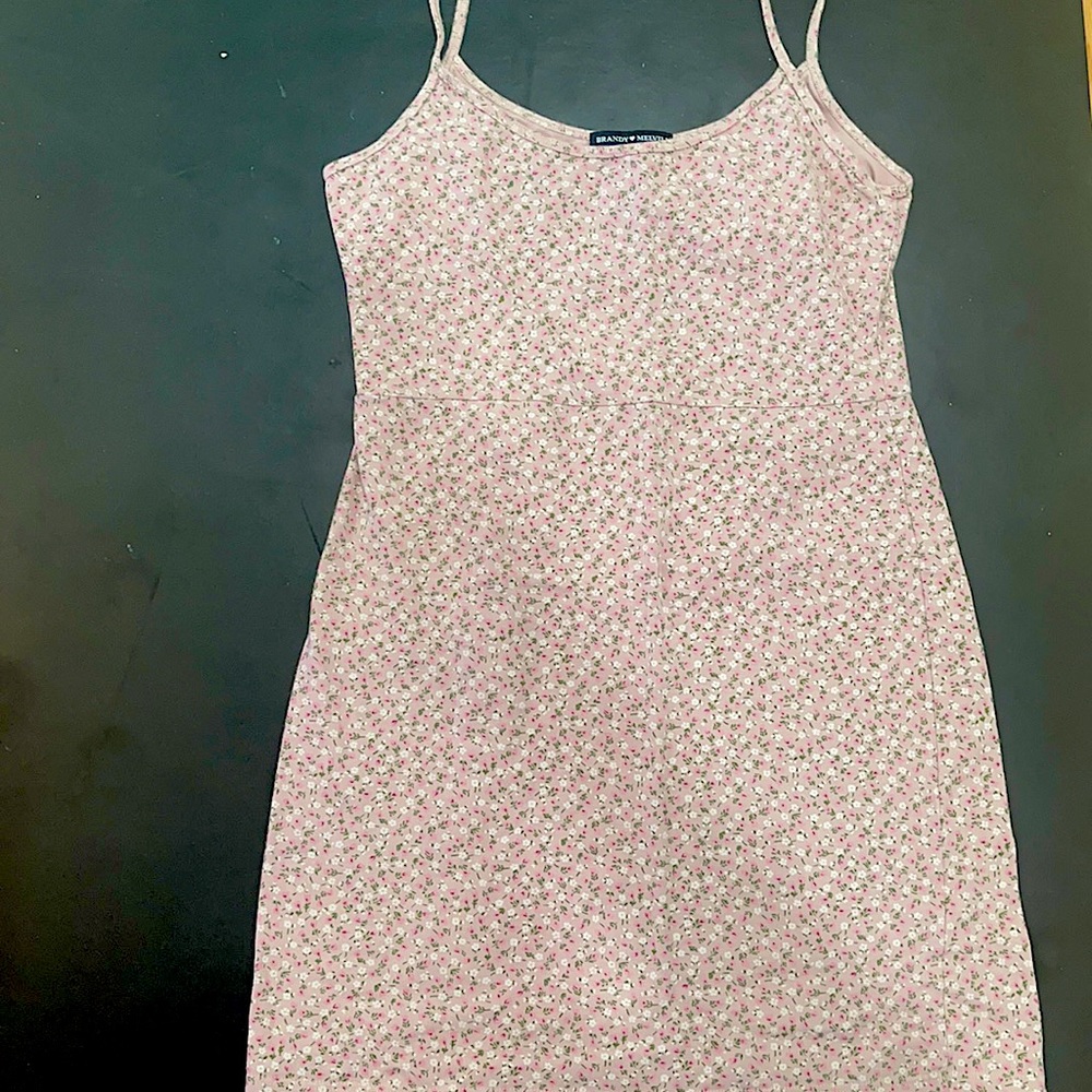 Pink floral dress